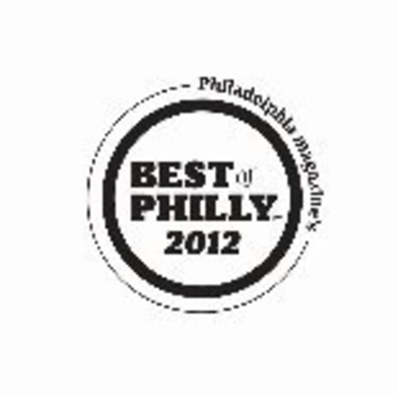 Black and white circular logo: "BEST of PHILLY 2012" from Philadelphia Magazine.